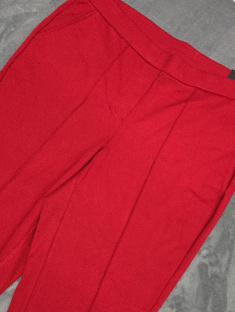 Jones New York 1X Vibrant Red Straight-Leg Trousers